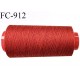 Cone 5000 m de fil mousse polyamide fil n° 120 couleur rouge safrané longueur de 5000 mètres bobiné en France