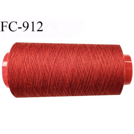 Cone 5000 m de fil mousse polyamide fil n° 120 couleur rouge safrané  longueur de 5000 mètres bobiné en France