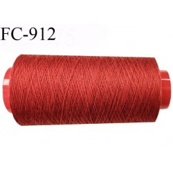 Cone 5000 m de fil mousse polyamide fil n° 120 couleur rouge safrané longueur de 5000 mètres bobiné en France