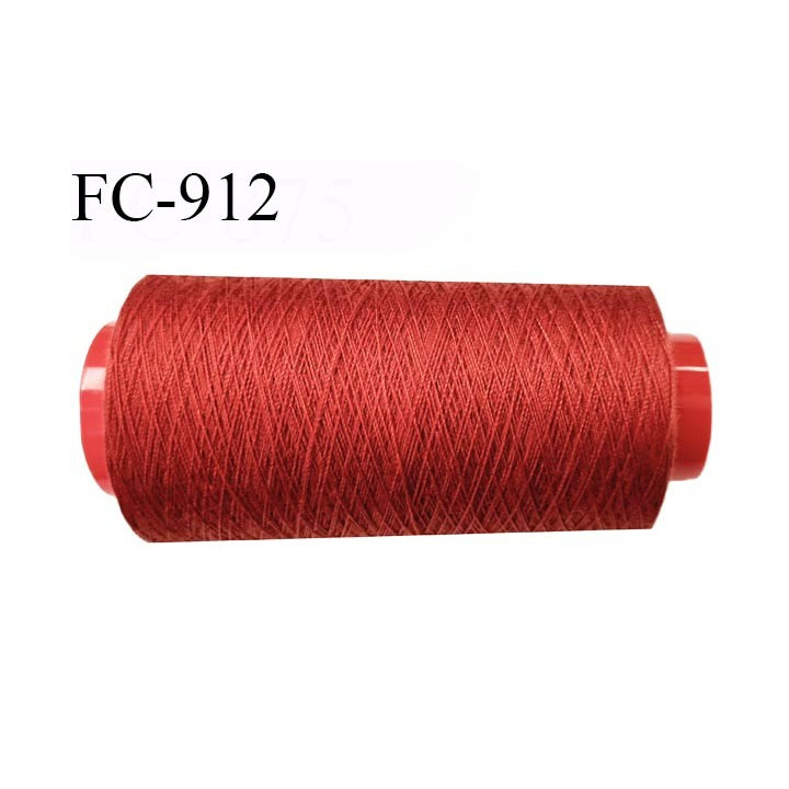 Cone 5000 m de fil mousse polyamide fil n° 120 couleur rouge safrané  longueur de 5000 mètres bobiné en France