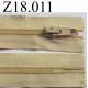 fermeture éclair longueur 18 cm couleur beige ou crème non séparable zip nylon largeur 3.2 cm