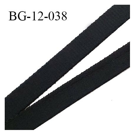 Devant bretelle 12 mm en polyamide attache bretelle rigide pour anneaux couleur noir haut de gamme prix au mètre