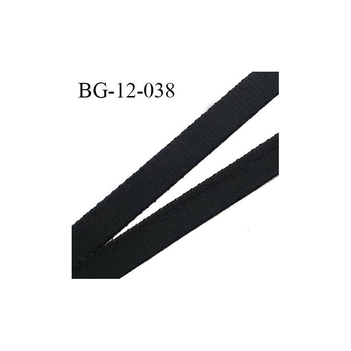 Devant bretelle 12 mm en polyamide attache bretelle rigide pour anneaux couleur noir haut de gamme prix au mètre