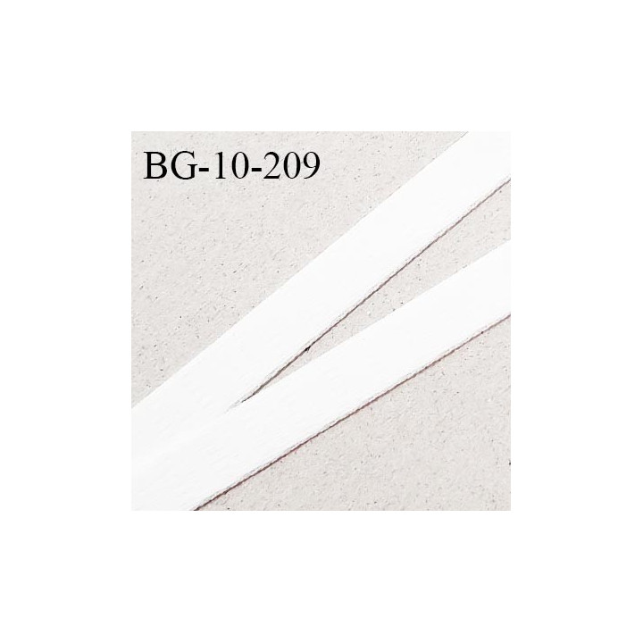 Devant bretelle 10 mm en polyamide attache bretelle rigide pour anneaux couleur blanc haut de gamme prix au mètre