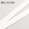 Devant bretelle 10 mm en polyamide attache bretelle rigide pour anneaux couleur blanc haut de gamme prix au mètre