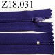 fermeture éclair longueur 18 cm couleur beige non séparable zip nylon largeur 2.5 cm