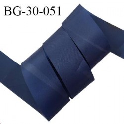 Biais à plier 30 mm synthétique fin satiné brillant couleur bleu largeur 30 mm prix au mètre