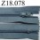 fermeture éclair longueur 18 cm couleur gris bleu non séparable zip nylon largeur 2.5 cm