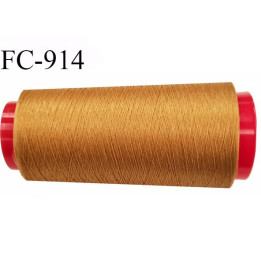 Cone de fil 5000 m mousse polyester n° 160 polyester couleur ocre longueur 5000  mètres bobiné en France
