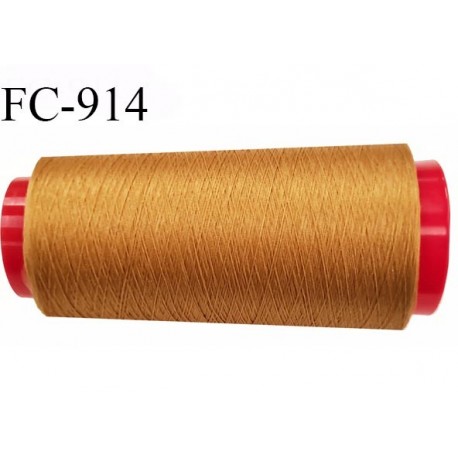 Cone de fil 5000 m mousse polyester n° 160 polyester couleur ocre longueur 5000 mètres bobiné en France