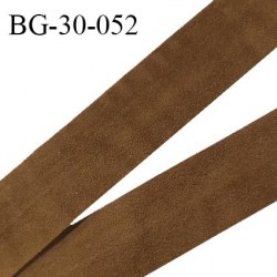 Galon ruban 30 mm lacette suedine couleur marron largeur 30 mm prix au mètre