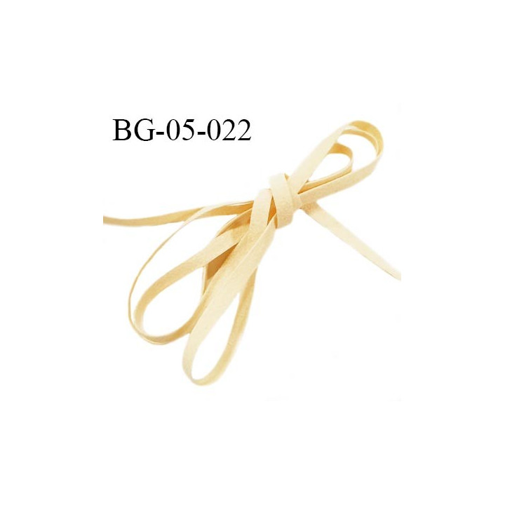 Galon lacette 05 mm ruban à plat façon cuir ou daim couleur beige largeur 05 mm prix au mètre