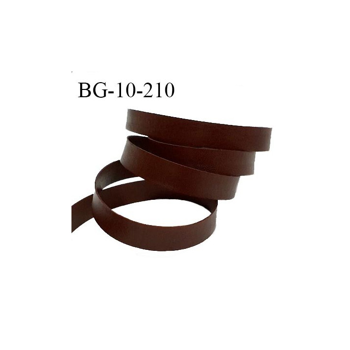 Galon lacette 10 mm ruban à plat façon cuir couleur marron largeur 10 mm prix au mètre