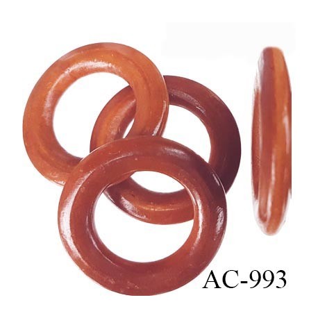 Anneau 19 mm bois vernis couleur caramel diamètre extérieur 35 mm diamètre intérieur 19.3 mm épaisseur 6.5 mm prix à la pièce