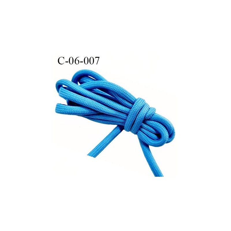 Corde nylon blanc/bleu d.6,5mm avec 6 fils conducteurs inox d.0,20mm 