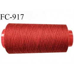 Cone 5000 m fil Polyester fil n°100 Coats épic couleur rouge safrané longueur du cône 5000 m bobiné en France