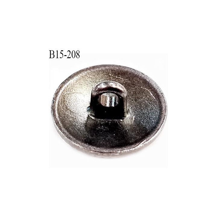Bouton 15 mm métal  couleur acier vieilli style martelé ancien accroche avec un anneau au dos prix à la pièce