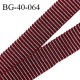 Galon ruban 40 mm gros grain 100% coton couleur gris et rouge largeur 40 mm prix au mètre