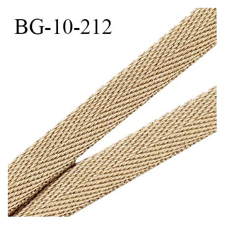 Biais sergé 10 mm double épaisseur couleur beige largeur 10 mm prix au mètre