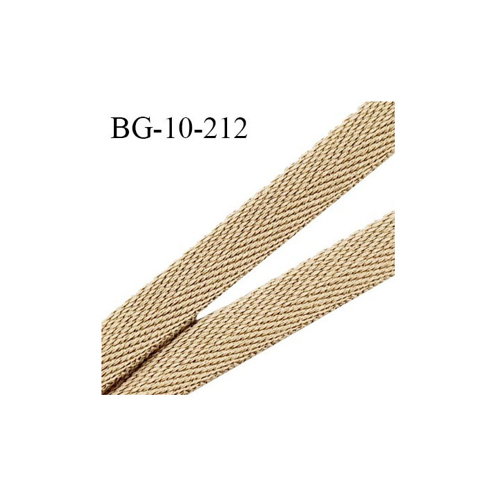 Biais sergé 10 mm double épaisseur couleur beige largeur 10 mm prix au mètre