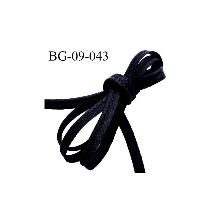 Passepoil 9 mm couleur noir avec cordon intérieur largeur 2 mm prix au mètre