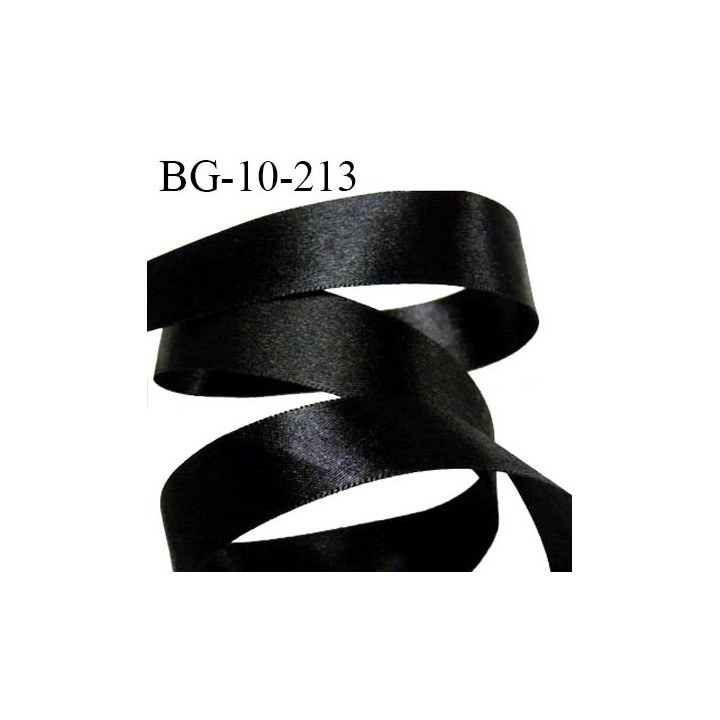 Galon ruban 10 mm style satin couleur noir brillant double face très solide largeur 10 mm prix au mètre