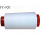 Cone 1000 m fil Polyester n° 80 couleur blanc longueur 1000 mètres fil européen bobiné en France certifié oeko tex