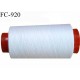 Cone 1000 m fil Polyester n° 80 couleur blanc  longueur 1000 mètres fil européen bobiné en France certifié oeko tex