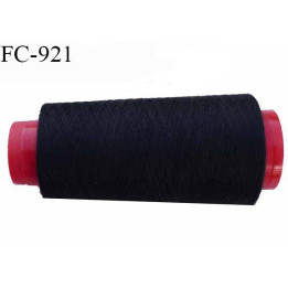 Cone 2000 m fil Polyester n° 80 couleur noir  longueur 2000 mètres fil européen bobiné en France certifié oeko tex