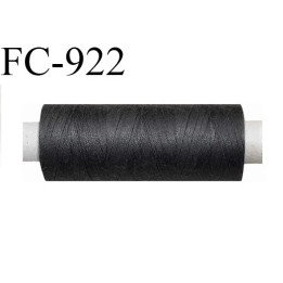 Bobine 500 m fil Polyester n° 120  gris foncé 500 mètres fil européen bobiné en Europe ou France certifié oeko tex
