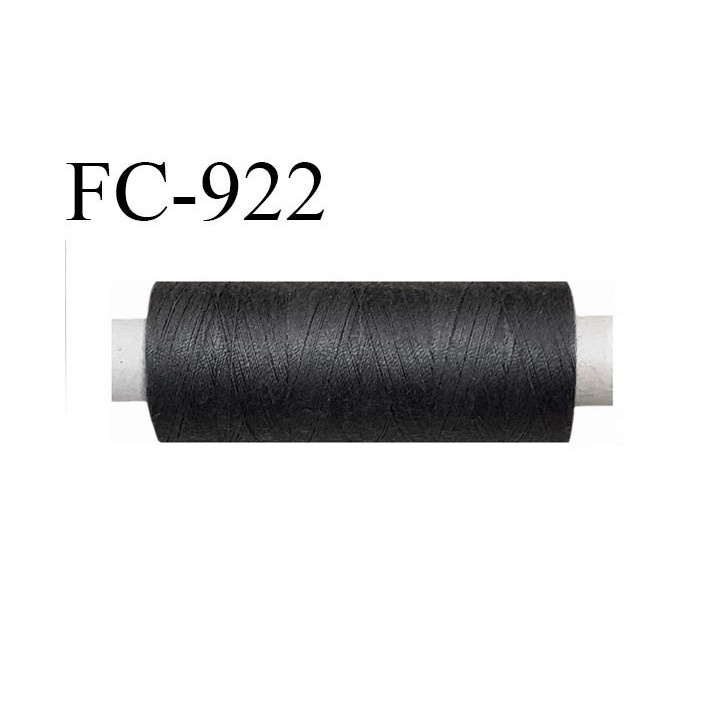 Bobine 500 m fil Polyester n° 120  gris foncé 500 mètres fil européen bobiné en Europe ou France certifié oeko tex