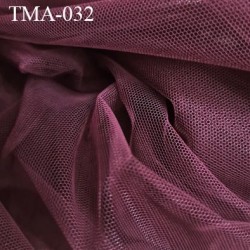 Marquisette tulle spécial lingerie haut gamme couleur bordeaux lie de vin largeur 140 cm prix pour 10 cm 100 % polyamide