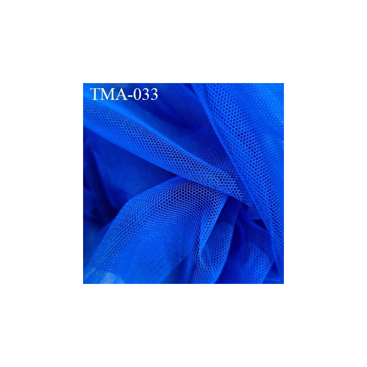 Marquisette tulle spécial lingerie haut gamme couleur bleu largeur 140 cm prix pour 10 cm 100 % polyamide
