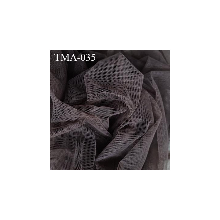 Marquisette tulle spécial lingerie haut gamme couleur chocolat largeur 140 cm prix pour 10 cm 100 % polyamide
