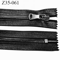 Fermeture 35 cm zip à glissière en métal acier chromé non séparable largeur 3.2 cm zip glissière largeur 5.9 mm