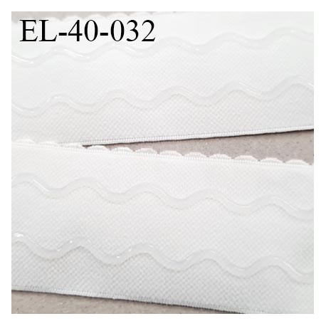 Elastique 40 mm picot lingerie anti-glisse haut de gamme couleur écru largeur 40 mm fabriqué en France prix au mètre