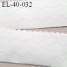 Elastique 40 mm picot lingerie anti-glisse haut de gamme couleur écru largeur 40 mm fabriqué en France prix au mètre