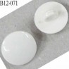 bouton 12 mm   couleur naturel blanc cassé brillant accroche avec un anneau  12 millimètres