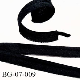 Passepoil 10 mm couleur noir 100 % coton largeur 7 mm  lien coton intérieur 2 mm  largeur 10 mm  prix du mètre
