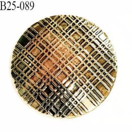 Bouton 25 mm pvc  couleur doré et incrusté noir  diamètre 25 millimètres épaisseur 4 mm plus anneau 4 mm