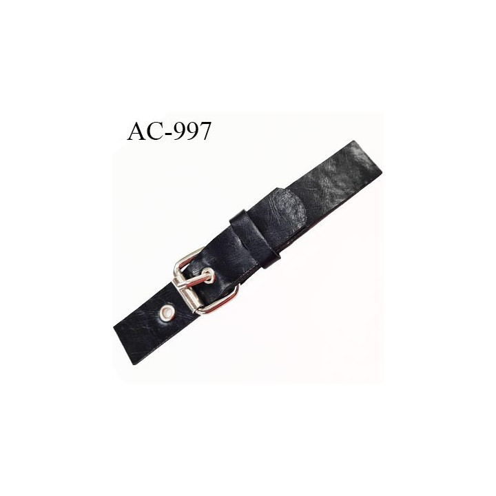 Brandebourg simili cuir couleur noir longueur 13.5 cm largeur 2 cm épaisseur 2.5 mm prix à l'unité composé de deux éléments