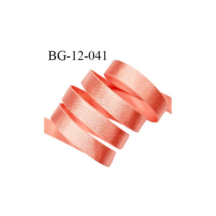 Devant bretelle 12 mm en polyamide attache bretelle rigide pour anneaux couleur rose orangé brillant haut de gamme prix au mètre