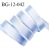 Devant bretelle 12 mm en polyamide attache bretelle rigide pour anneaux couleur bleu ciel brillant haut de gamme prix au mètre