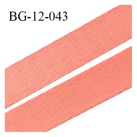 Devant bretelle 12 mm en polyamide attache bretelle rigide pour anneaux couleur rose orangé haut de gamme prix au mètre