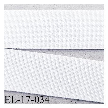 Elastique petit grain 16 mm lingerie couleur blanc fabriqué en France bonne élasticité largeur 16 mm prix au mètre
