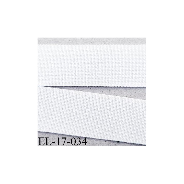 Elastique petit grain 16 mm lingerie couleur blanc fabriqué en France bonne élasticité largeur 16 mm prix au mètre