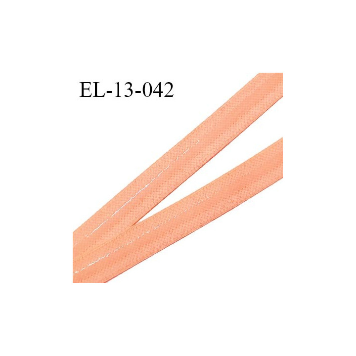 Elastique 13 mm anti-glisse haut de gamme couleur pamplemousse fabriqué en France prix au mètre