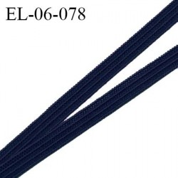 Elastique 6 mm spécial lingerie et couture couleur bleu marine grande marque fabriqué en France prix au mètre