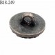 Bouton 18 mm en pvc couleur noir et acier accroche avec un anneau diamètre 18 mm épaisseur 5.5 mm prix à l'unité