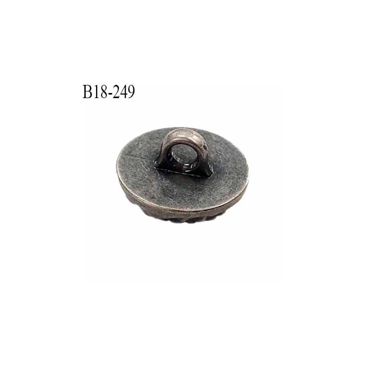 Bouton 18 mm en pvc couleur noir et acier accroche avec un anneau diamètre 18 mm épaisseur 5.5 mm prix à l'unité